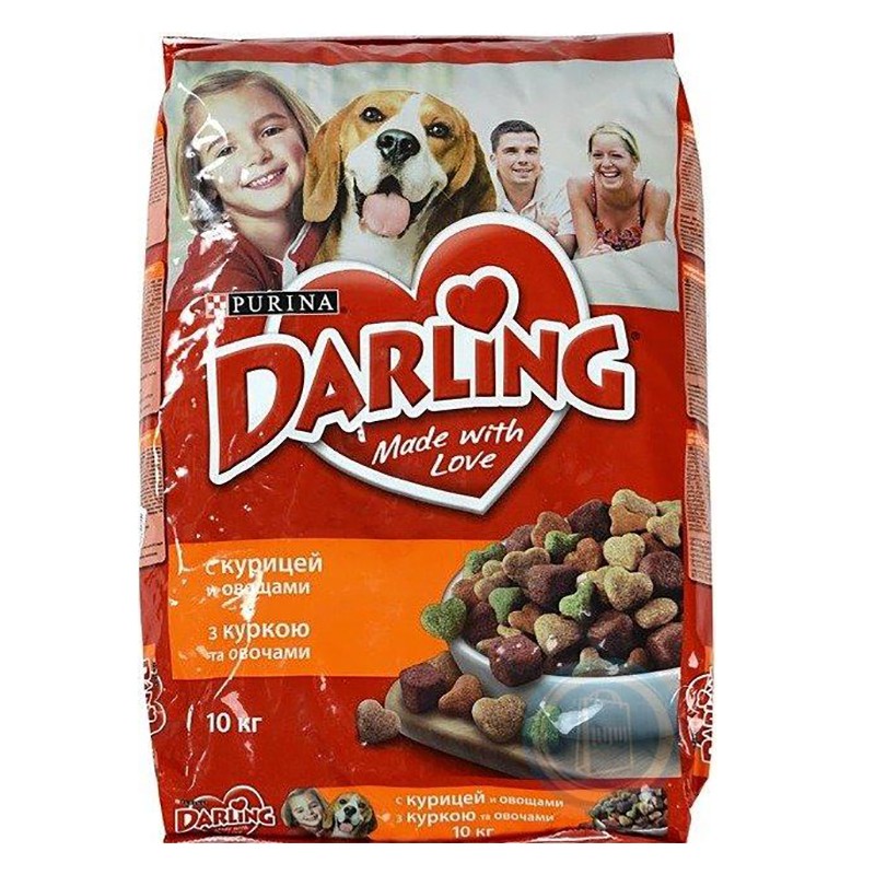 Корм дарлинг купить. Корм для собак Пурина Дарлинг. Сухой корм для собак Дарлинг 10 кг. Корм Дарлинг для собак 10 кг состав. Purina Darling корм для собак сухой 10кг.