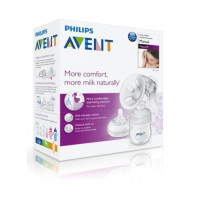 რძის საწველი ტუმბო ხელის "Avent" "Natural", ბოთლით და საწოვარით