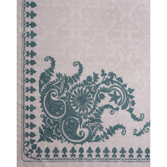 Tablecloth - Bagrationi - Beige/Turquoise - Polyester, აირჩიეთ მასალა: პოლიესტერი, ზომა ახალი : 140x140, მასალა: პოლიესტერი, 4 image