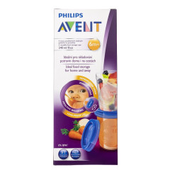 რძის შესანახი კონტეინერები, "Avent"240 მლ, 5ც