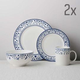 კომპლექტი (8ც) - ინდიგო - ფაიფური - BlueTabla