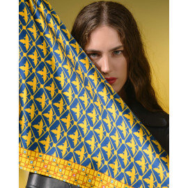 აბრეშუმის შარფი - მარიამ-მართა, შარფის ზომა: 65 x 65სმ, 5 image