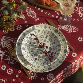 თეფში (2ც) - კალა - ფაიფური - 25სმ, 4 image