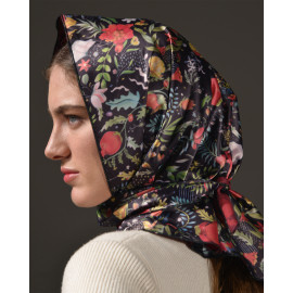 შარფი - ბროწეულების ბაღი - შავი, 2 image