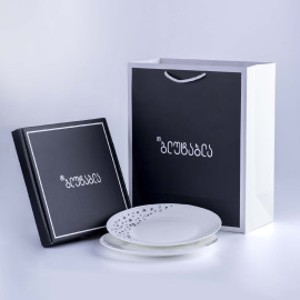 თეფში (2ც) - ინდიგო - ფაიფური - 20სმ, 3 image