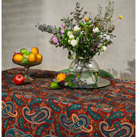 სუფრა - მანები - წითელი, აირჩიეთ მასალა: პოლიესტერი, ზომა: 140x140