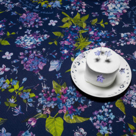 სუფრა - იასამანი - შავი, ზომა: 140 x 140 სმ, აირჩიეთ მასალა: პოლიესტერი, 2 image