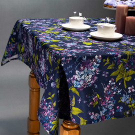 სუფრა - იასამანი - შავი, ზომა: 140 x 140 სმ, აირჩიეთ მასალა: პოლიესტერი, 3 image