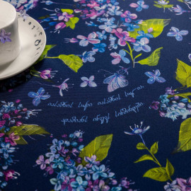 სუფრა - იასამანი - შავი, ზომა: 140 x 140 სმ, აირჩიეთ მასალა: პოლიესტერი, 4 image