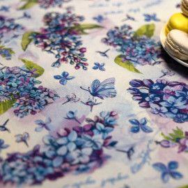 სუფრა - იასამანი - თეთრი, ზომა: 140 x 140 სმ, აირჩიეთ მასალა: პოლიესტერი, 3 image