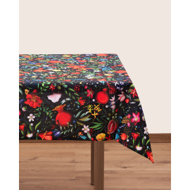 სუფრა - ბროწეულების ბაღი - შავი, ზომა: 140 x 140 სმ, აირჩიეთ მასალა: პოლიესტერი, 2 image