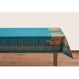 სუფრა - ბაგრატიონი - ფირუზისფერი - პოლიესტერი, ზომა: 140 x 140 სმ, აირჩიეთ მასალა: პოლიესტერი, 4 image