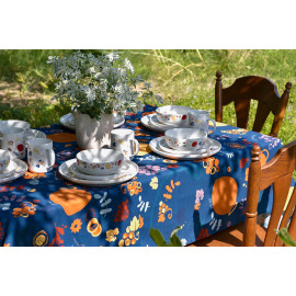 სუფრა - ქვევრები - ლურჯი, ზომა: 140 x 140 სმ, აირჩიეთ მასალა: პოლიესტერი, 4 image