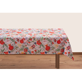 სუფრა - ბროწეულების ბაღი - თეთრი, აირჩიეთ მასალა: პოლიესტერი, ზომა: 140x140, 4 image