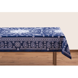 სუფრა - კალა - ლურჯი, ზომა: 140 x 140 სმ, აირჩიეთ მასალა: პოლიესტერი, 5 image