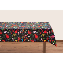 სუფრა - ბროწეულების ბაღი - შავი, აირჩიეთ მასალა: პოლიესტერი, ზომა: 140x140, 5 image