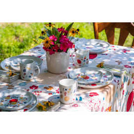 სუფრა - ქვევრები - თეთრი, ზომა: 140 x 140 სმ, აირჩიეთ მასალა: პოლიესტერი, 3 image