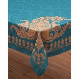 სუფრა - ბაგრატიონი - ფირუზისფერი - პოლიესტერი, ზომა: 140 x 140 სმ, აირჩიეთ მასალა: პოლიესტერი, 6 image