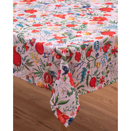 სუფრა - ბროწეულების ბაღი - თეთრი, აირჩიეთ მასალა: პოლიესტერი, ზომა: 140x140, 5 image