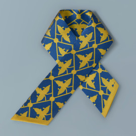 წვრილი შარფი - მარიამ-მართა - 51x5სმ - ლურჯი