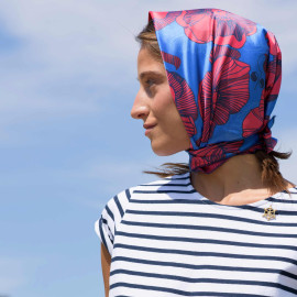 შარფი - ყაყაჩო - ლურჯი, 4 image