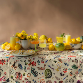 სუფრა - ქიმერიონი, ზომა: 140 x 140 სმ, აირჩიეთ მასალა: პოლიესტერი