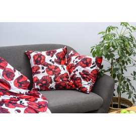 ბალიში - ყაყაჩო - თეთრი, შიგთავსი: მხოლოდ ბალიშის პირი, 3 image