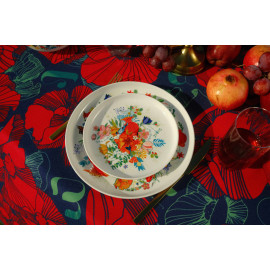 სუფრა - ყაყაჩო - შავი, ზომა: 140 x 140 სმ, აირჩიეთ მასალა: პოლიესტერი, 5 image