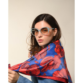 შარფი - ყაყაჩო - ლურჯი, 6 image