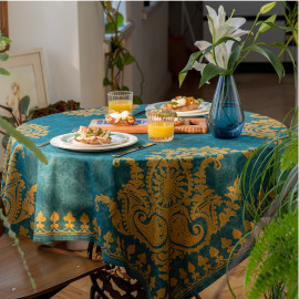 სუფრა - ბაგრატიონი - ფირუზისფერი - პოლიესტერი, ზომა: 140 x 140 სმ, აირჩიეთ მასალა: პოლიესტერი, 2 image