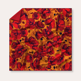 შარფი - ყაყაჩო - ნარინჯისფერი