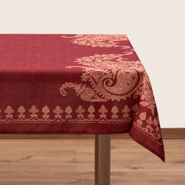 სუფრა - ბაგრატიონი - წითელი, ზომა: 140 x 140 სმ, აირჩიეთ მასალა: პოლიესტერი