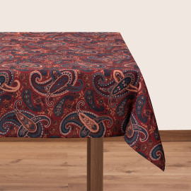 სუფრა - მანები - წითელი, ზომა: 210 x 140 სმ, აირჩიეთ მასალა: პოლიესტერი