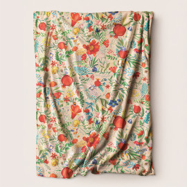 პლედი - ბროწეულების ბაღი - თეთრი