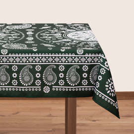 სუფრა - კალა - მწვანე, ზომა: 210 x 140 სმ, აირჩიეთ მასალა: პოლიესტერი