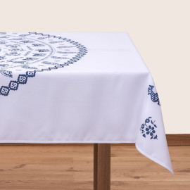 სუფრა - მეტეხი - თეთრი, ზომა: 140 x 140 სმ, აირჩიეთ მასალა: პოლიესტერი, 2 image