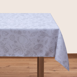 სუფრა - ქიმერიონი - კრემისფერი, ზომა: 140 x 140 სმ, აირჩიეთ მასალა: პოლიესტერი, 4 image