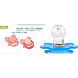 მანათობელი ორთოდონტული სილიკონის მატყუარა ვარდისფერი (0-6 თვე) - Dr.brown's, 2 image