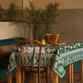 სუფრა - კალა - მწვანე, ზომა: 210 x 140 სმ, აირჩიეთ მასალა: პოლიესტერი