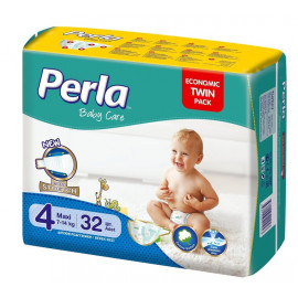 Perla ბავშვის საფენი თვინ ბეიბი 7-14 კგ მაქსი N32 (პერლა)