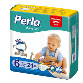 Perla ბავშვის საფენი თვინ ბეიბი 15+ კგ ექსტრა ლარჯი N24 (პერლა)