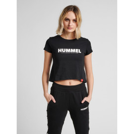 HMLLEGACY ქალის მოკლემკლავიანი მაისური Hummel (ჰუმელი), ფერი: შავი, ზომა: XL