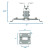 პროექტორის საკიდი - ALLSCREEN PROJECTOR CELLING MOUNT CPMSR-360 ROTATE360, 5 image