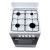 OZ გაზის ქურა OSmall50X50W4G Coocker, 4Gas, Oven-Gas, 50x50x85, Ignition, White, Top metal, 2 image