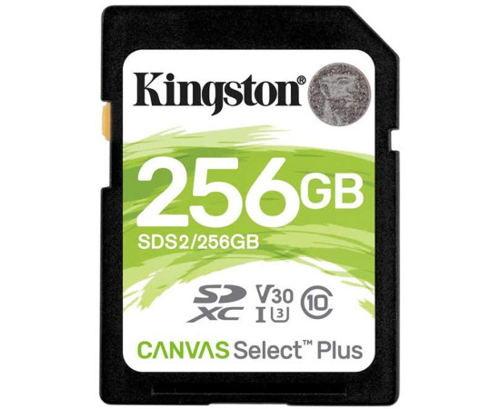 Kingston მეხსიერების ბარათი 256GB SDXC C10 UHS-I R100MB/s SDS2/256GB