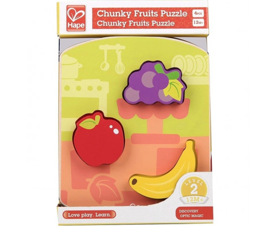 ხის სათამაშო პაზლი პატარებისთვის Chunky Fruit Puzzle – Hape