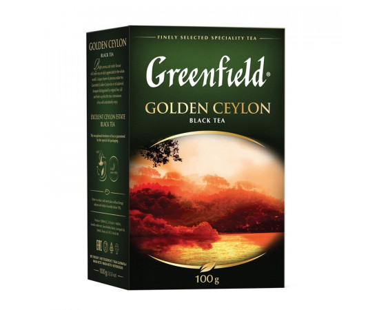 შავი ჩაი - ”გოლდენ ცეილონი” (დასაყენებელი) 100გრ - - Greenfield