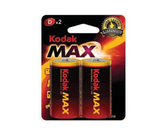 ელემენტი Max 2 pcs blister, Alkaline D (R20) - Kodak