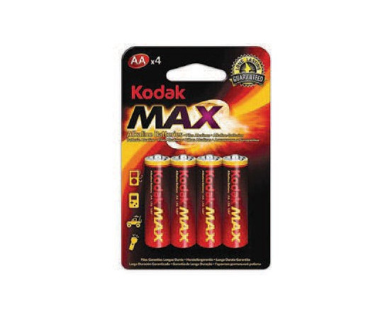 ელემენტი Max 4 pcs blister, Alkaline AA (R6) - Kodak