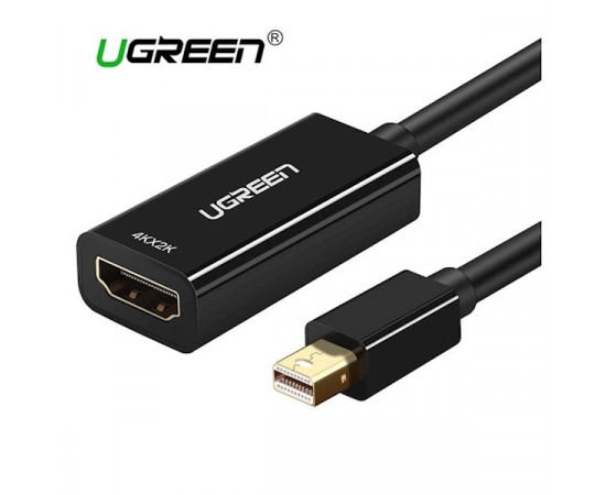 ადაპტერი - UGREEN MD112 (40360) Mini DisplayPort to HDMI Adapter Mini DP Thunderbolt 2 HDMI Cable Converter for MacBook Air 13 Surface Pro 4 thunderbolt 4K